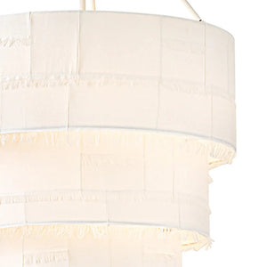 Baya 30" Ten Lights Double XL Multi Tier Chandelier, Textured Plaster