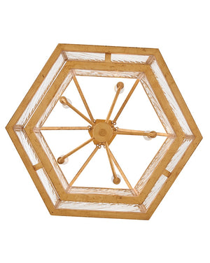 Sura 26" Five Lights Medium Convertible Chandelier, Distressed Brass