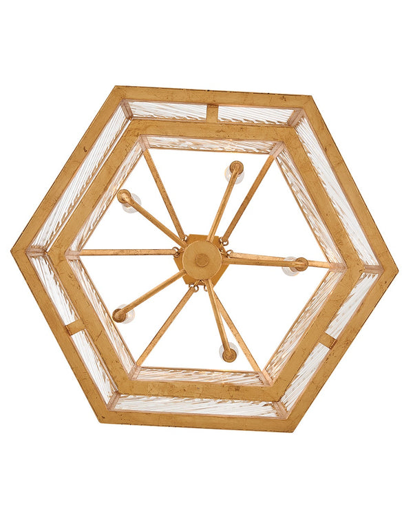 Sura 26" Five Lights Medium Convertible Chandelier, Distressed Brass