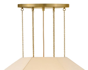 Lyla 24" Four Lights Medium Convertible Chandelier, Lacquered Brass