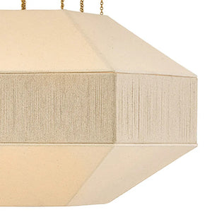 Lyla 32" Six Lights Medium Convertible Chandelier, Lacquered Brass