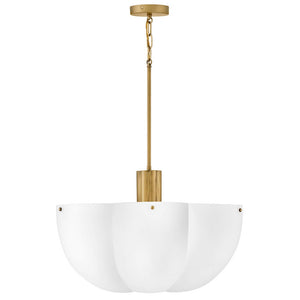 Flare 24" Six Lights Medium Chandelier, Heritage Brass