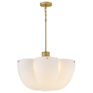 Flare 24" Six Lights Medium Chandelier, Heritage Brass