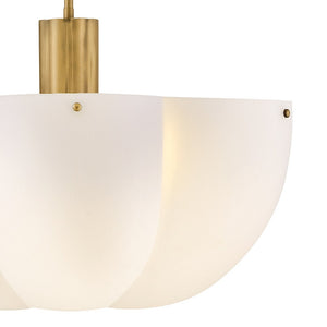 Flare 24" Six Lights Medium Chandelier, Heritage Brass