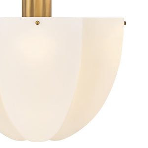 Flare 18" Eight Lights Large Pendant, Heritage Brass