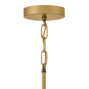 Flare 18" Eight Lights Large Pendant, Heritage Brass