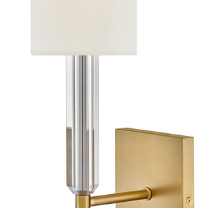 Symphony 5" One Light Large Sconce, Lacquered Brass