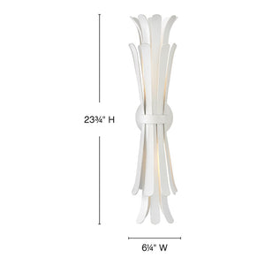 Nadir 6" Two Lights Large Sconce, Textured Plaster