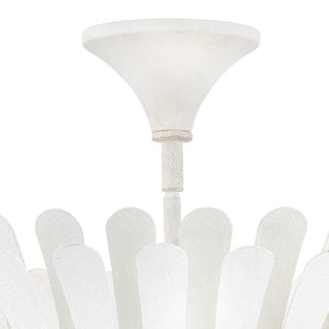 Nadir 20" Three Lights Medium Semi-Flush Mount, Textured Plaster
