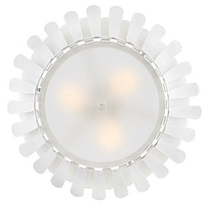 Nadir 20" Three Lights Medium Semi-Flush Mount, Textured Plaster