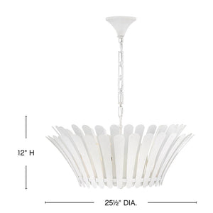 Nadir 25" Three Lights Medium Tapered Chandelier, Textured Plaster