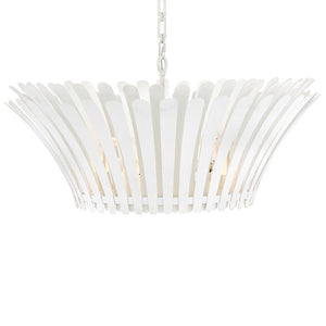 Nadir 34" Eight Lights Medium Tapered Chandelier, Textured Plaster