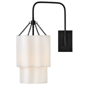 Glimmer 11" One Light Large Sconce, Black