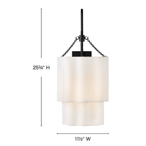 Glimmer 11" One Light Large Sconce, Black