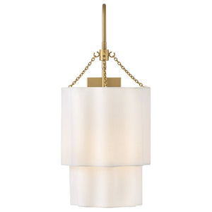 Glimmer 11" One Light Large Sconce, Lacquered Brass
