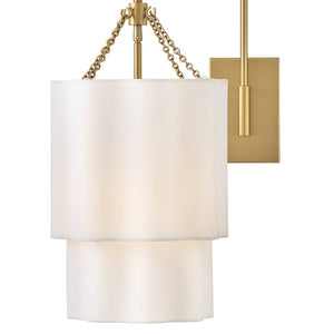 Glimmer 11" One Light Large Sconce, Lacquered Brass