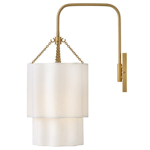 Glimmer 11" One Light Large Sconce, Lacquered Brass
