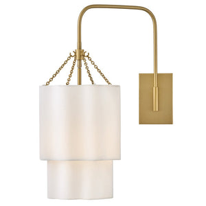 Glimmer 11" One Light Large Sconce, Lacquered Brass