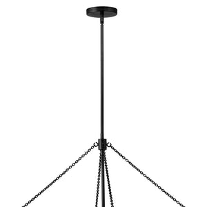 Glimmer 32" Eight Lights Medium Drum Chandelier, Black