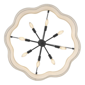 Glimmer 32" Eight Lights Medium Drum Chandelier, Black