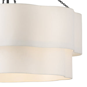 Glimmer 32" Eight Lights Medium Drum Chandelier, Black