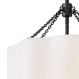 Glimmer 16" Four Lights Large Pendant, Black