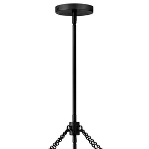 Glimmer 16" Four Lights Large Pendant, Black