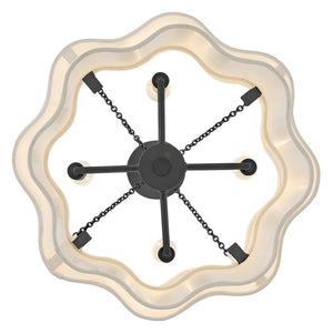 Glimmer 16" Four Lights Large Pendant, Black