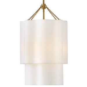 Glimmer 16" Four Lights Large Pendant, Lacquered Brass