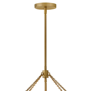 Glimmer 16" Four Lights Large Pendant, Lacquered Brass