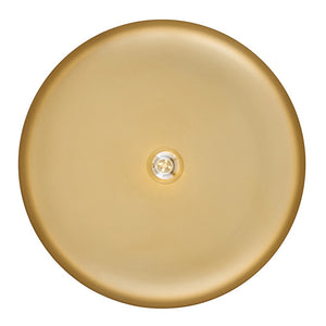 Hush 24" One Light Medium Dome Chandelier, Lacquered Brass / Black Accents