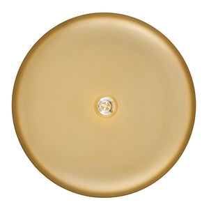 Hush 24" One Light Medium Dome Chandelier, Lacquered Brass / Chalk White Accents