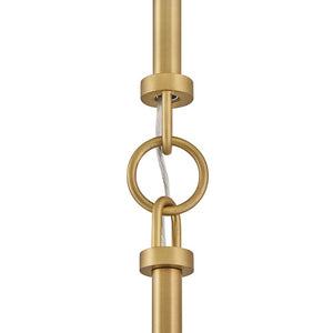 Hush 24" One Light Medium Dome Chandelier, Lacquered Brass