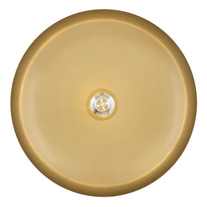 Hush 18" One Light Medium Dome Pendant, Lacquered Brass / Black Accents