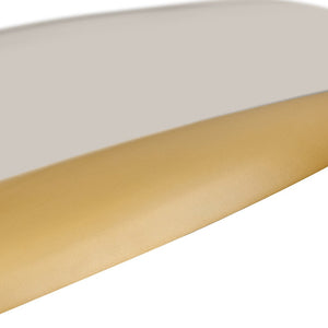Hush 18" One Light Medium Dome Pendant, Lacquered Brass / Light Taupe Accents