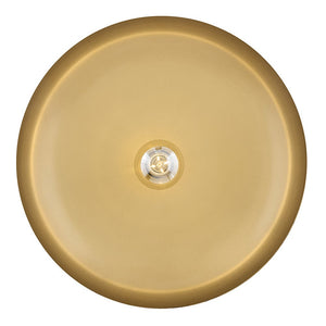 Hush 18" One Light Medium Dome Pendant, Lacquered Brass / Light Taupe Accents