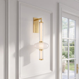 Solelle 10" One Light Wall Sconce, Vintage Brass
