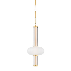 Solelle 11" One Light Pendant, Vintage Brass
