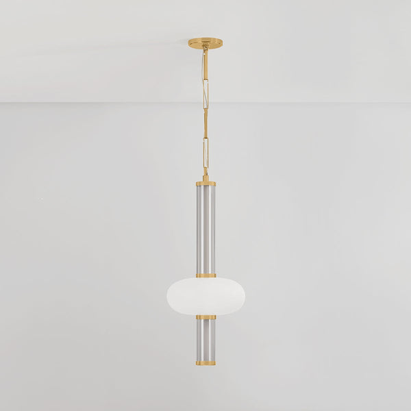 Solelle 11" One Light Pendant, Vintage Brass