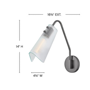 Oasis 5" One Light Medium Sconce, Gunmetal