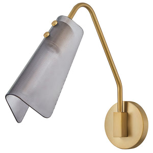 Oasis 5" One Light Medium Sconce, Lacquered Brass
