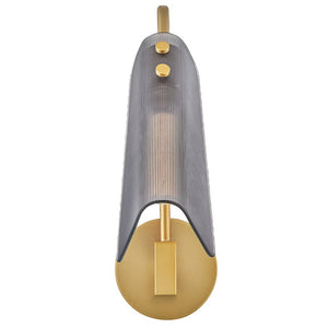 Oasis 5" One Light Medium Sconce, Lacquered Brass