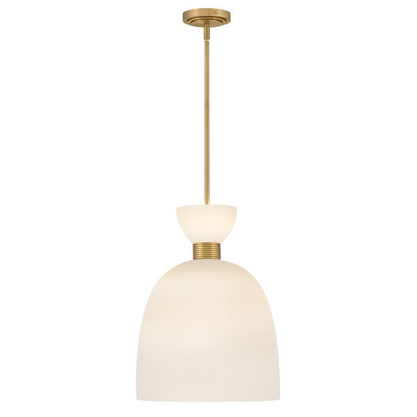 Tallulah 14" One Light Medium Pendant, Lacquered Brass