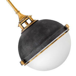 Marquis 13" Two Lights Medium Pendant, Aged Zinc