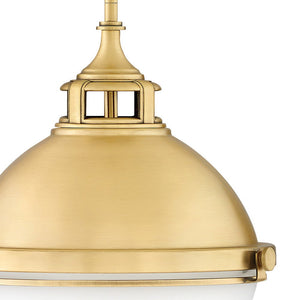 Marquis 13" Two Lights Medium Pendant, Satin Brass