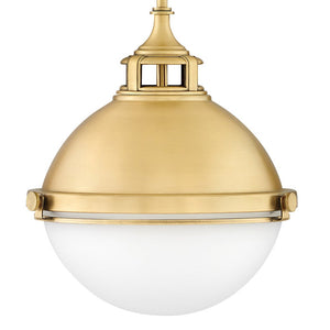 Marquis 13" Two Lights Medium Pendant, Satin Brass