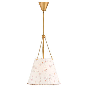 Alorin 20" Three Light Large Pendant, Distressed Brass