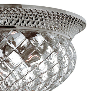 Beryl 16" Three Lights Medium Flush Mount, Polished Antique Nickel