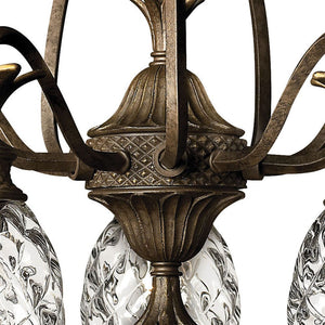 Beryl 22" Five Lights Small Single Tier Chandelier, Pearl Bronze