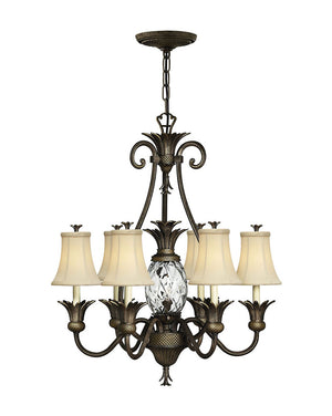 Beryl 28" Seven Lights Medium Single Tier Chandelier, Pearl Bronze